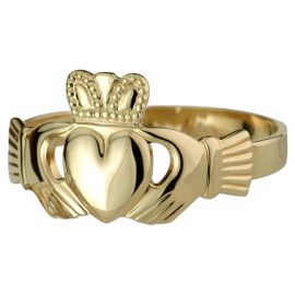 Gents-Claddagh-Ring-14kt-Yellow-Gold-S2981
